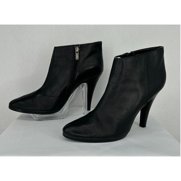 Bakers Shoes - Bakers Rhapsody Heel Ankle Boots Black Leather 10M